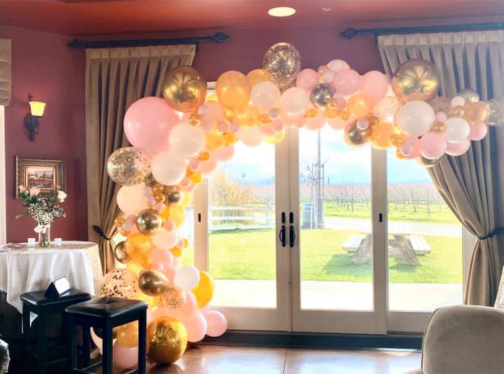 Bay Area Balloon Golden Elegant Organic Arch